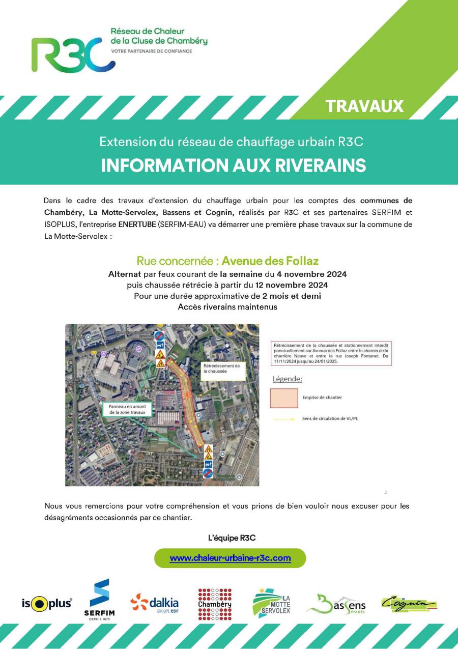 Flyer travaux R3C - avenue des Follaz